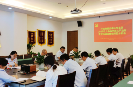 廳政務(wù)服務(wù)中心召開2023年上半年全面從嚴(yán)治黨暨黨風(fēng)廉政建設(shè)形勢分析會